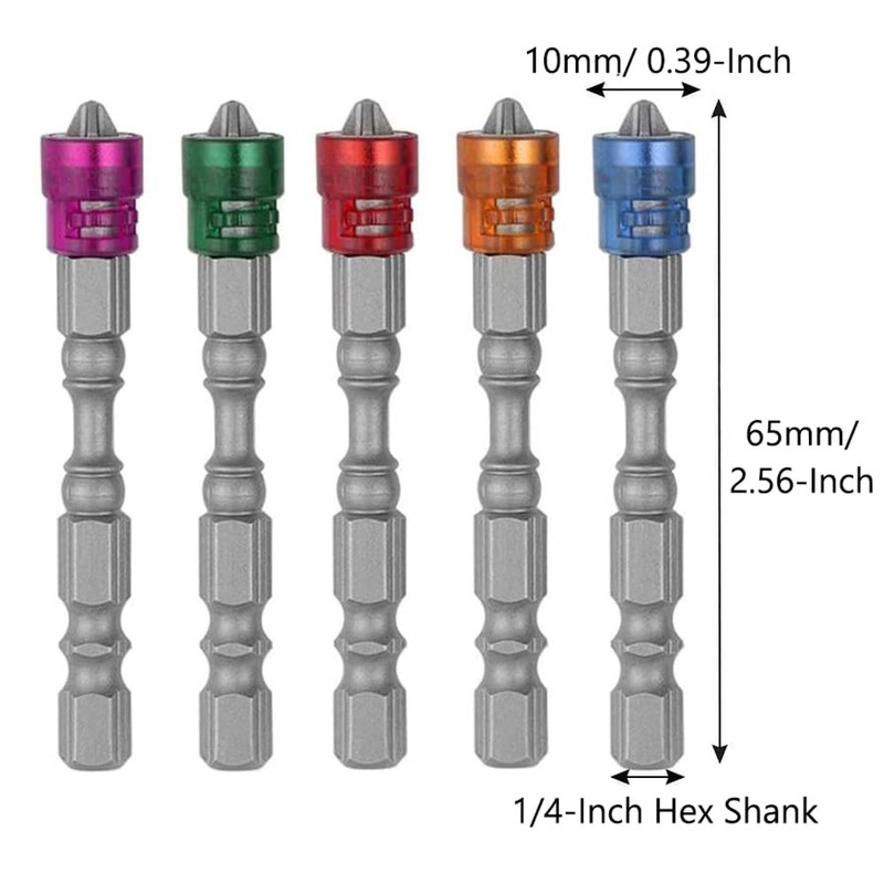 Bestgle 10Pcs 1/4 Inch Hex Shank Magnetic Phillips Screwdriver Bit