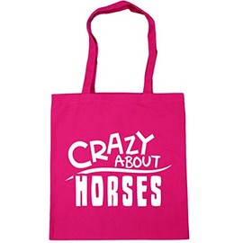 Hippowarehouse Crazy About Horses Tote Shopping Gym Beach Bag 42cm x38cm, 10 litres