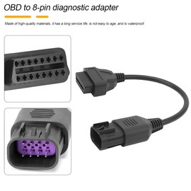 Zpana 16 Pin Female to 8 Pin OBD2 Diagnostic Connector, OBDII Motorbike Code Reader Scanner Adapter Cable, ATV Motorcycle Diagnostic Tool, Compatible with Slingshot RZR Ranger General