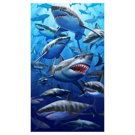 Giant Great White Shark Beach & Bath Towel (40" x 70")