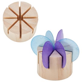 BENECREAT 2Pcs Pine Wood Mini Glass Spinner Jigs, 60 & 45 Degree Glass Angle Tool for Soldering, Glass Art Crafting and DIY Projects, 2.7x2inch