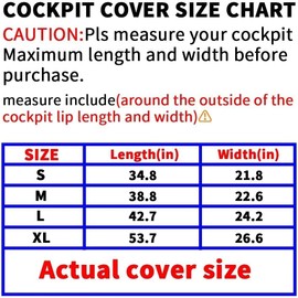 Chuanke Kayak Cockpit Cover UV60+ 420D Oxford Adjustable Canoe Dust-Proof and Waterproof Seat Cover
