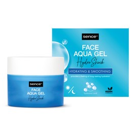 Sence Hydro Shock Aqua Gel 2-in-1 Day Cream and Night Cream Face Cream with Hyaluronic Acid and Glycerin, Vegan Beauty Face Care, Face Care Hyaluron, Pack of 1 (1 x 50 ml)