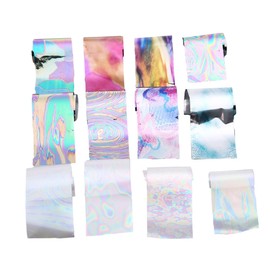 Outanaya 24pcs Nail Art Stickers Set Random Nail Wraps Sticker Patch Decals DIY Manicure Special and Unique Design