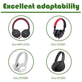 Gobelieve Earpads Replacement Compatible with Sony MDR-ZX750/ZX750AP/ZX750BN/ZX750DC Headphones Earcups Parts