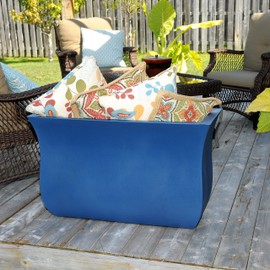 Mayne 5875-NB Polyethylene Planter, 36x16, Neptune Blue