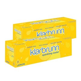 Klarbrunn Sparkling Water, Lemon, 24 Pack