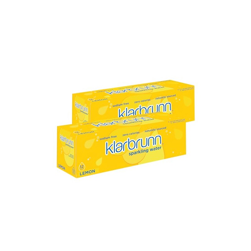 Klarbrunn Sparkling Water, Lemon, 24 Pack