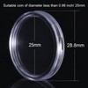 200 Pcs 25 mm Coin Holder Capsules Clear Round Plastic