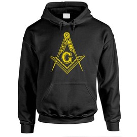 FREEMASON LOGO - Pullover Hoodie, Black, 2XL