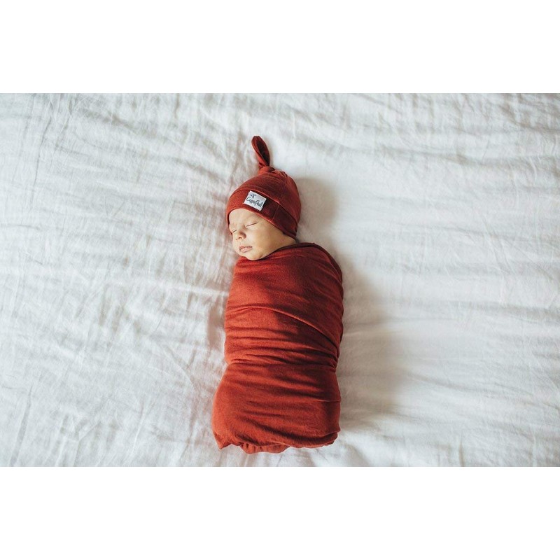 Perla de cobre, gorro de bebé con nudo elástico suave,