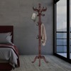 Snaikor Wooden Coat Rack Stand Sturdy Triangle Base, Natural Birch