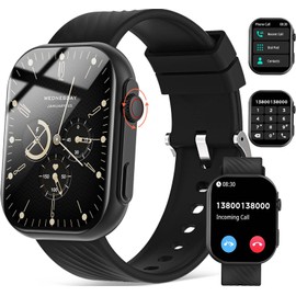 AVUMDA Men's Smartwatch with Phone Function - 2.01 Inch Fitness Watch, Smart Watch with Blood Pressure, Heart Rate Monitor, Sleep Monitor, Pedometer, 123 Sports Modes, Sports Watches, IP68 Waterproof