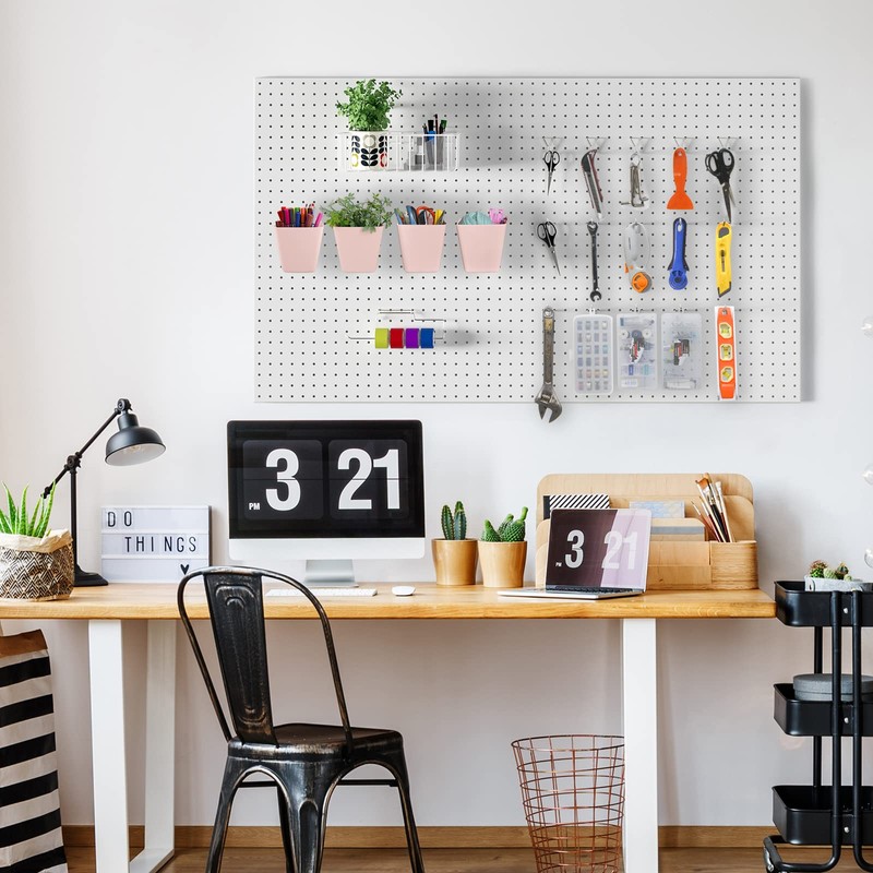 G.CORE Peg Board Organizer 21 Pack, Pegboard Accessories with Baskets