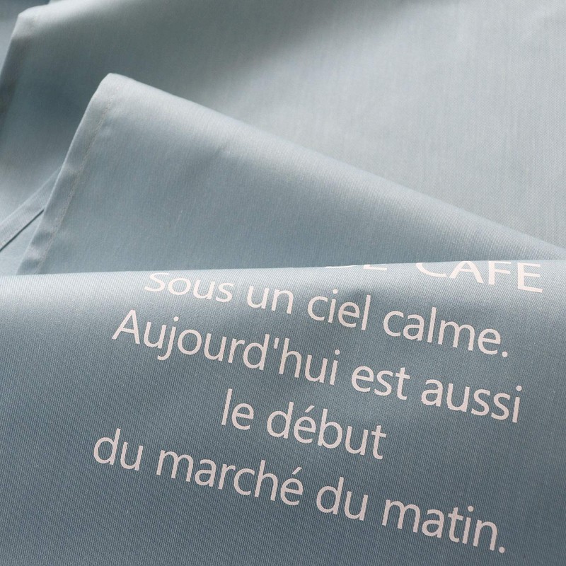 sunny day fabric Noren, Gray Mint, Width 33.5 x Length