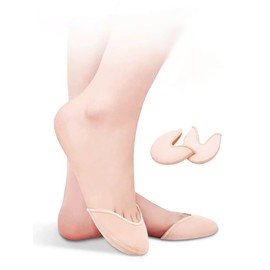 Sanmsoner Ballet Dance Toe Pads for Women Girls Pointe Shoes Toe Cap Covers High Heel Toe Wrapped Protector(P077-1-L)