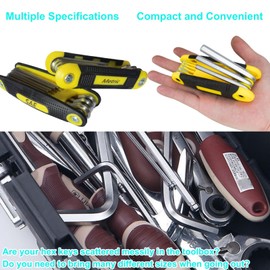 warmtree 17-Piece Folding Allen Wrench Set | Metric & SAE Sizes | 2-Pack Portable Hex Tool for Home Repair & Professional Use