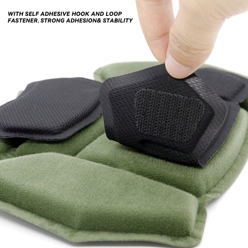 Yzpacc Airsoft Helmet Padding Helmet Pads Set, Second Generation Green