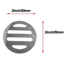 NGe 4Pcs Silver Tone 304 Stainless Steel Round Floor Drain Cover Drain Protection Cover 2 Inch 4 Holes