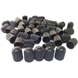 Ianify Plastic Tyre Valve Dust Cap for Schrader Valve 60 pieces Black