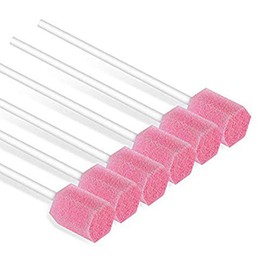 (50 Pack) Disposable Oral Swabs, Sterile Dental Sponge Swabsticks Unflavored for Mouth or Gum Cleaning