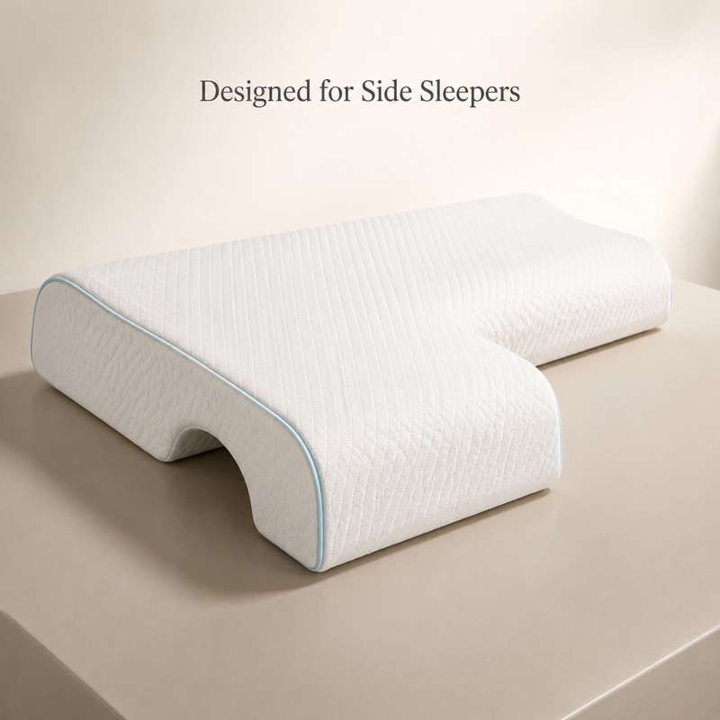 Couple Memory Foam Pillow with Arm Channel Side Sleeper Neck