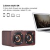 W5 Red Wood Grain Bluetooth Speaker Bluetooth 4.2 Dual Louderspeakers