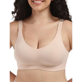 COMFELIE Wireless Bra for Women Seamless Support Bralette, Comfort Lightly Lined Born for Her Ultra-Fit T-Shirt Bra EB061
