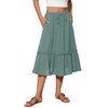Witsmile Womens Skirts Midi Length with Pockets Flowy Skirts for