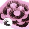 Focipeysa Lashes Mink Fluffy Wispy False Eyelashes 20mm Dramatic Faux