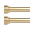 2 Pack Gold Curtain Rods for Windows 30 to 42