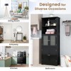 LOKO Tall Bathroom Cabinet, Modern Storage Organizer with Doors &