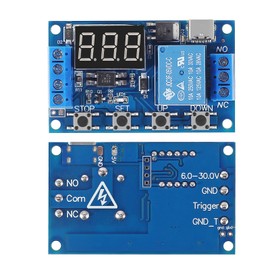 D-FLIFE 4pcs DC 6-30V Timer Relay Programmable Delay Relay Module Cycle Timer with LCD Display / 5V Micro USB, Smart Home Controller (Type-C)