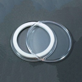 (10) Air-tite X38mm White Ring Coin Holder Capsules for 1oz Silver Maple Leaf & Canadian $8 Polar Bear