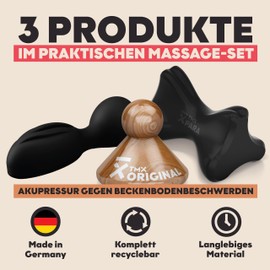 TMX® Beckenboden-Bundle | Massage-Set | Akupressur gegen muskuläre Schmerzen und Beckenbodenprobleme | Schmerzpunktmassage | Triggerpunktdrücker | Triggerpoint-Massage | 3 Trigger-Tools in einem Set