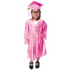 Happy Graduates Small Pink Shiny Child Graduation Cap, Gown, Tassel