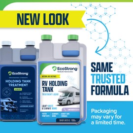 Eco Strong RV Toilet Treatment | RV Black Tank Treatment | RV Holding Tank Digestor, Odor Eliminator, and Cleaner | Perfect for Campers, RVs, Boats, 33 Treatments, Lavender