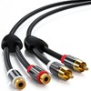 deleyCON PREMIUM 0.5m HQ Stereo Audio RCA Extension Lead -