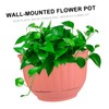 BESPORTBLE Semi-Circular Flower Pot Wall Hanging Imitation Leather Planter Home
