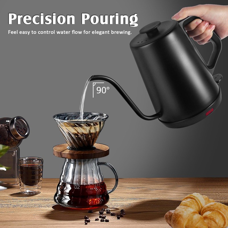 1L Electric Gooseneck Kettle, Tea Kettle for Boiling Water, Gooseneck