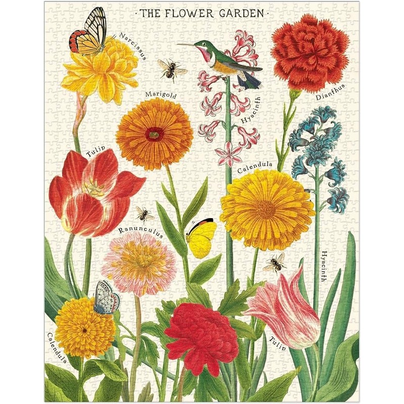 Cavallini - Rompecabezas de 1000 piezas, jardín de flores (PZL/FLRGRD)