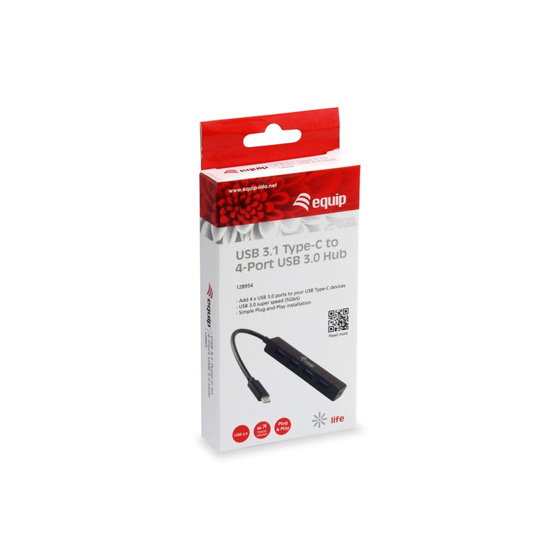 Equip Hub USB-C 4 PUERTOS USB 3.0
