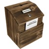 Excello Global Products Rustic Suggestion Box with Lock: Wooden Ballot
