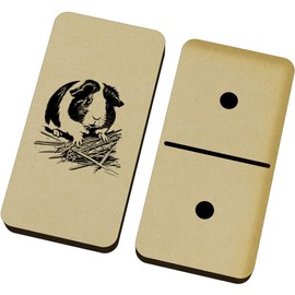 Azeeda 'Guinea Pig Munching On Hay' Domino Set & Box (DM00041042)