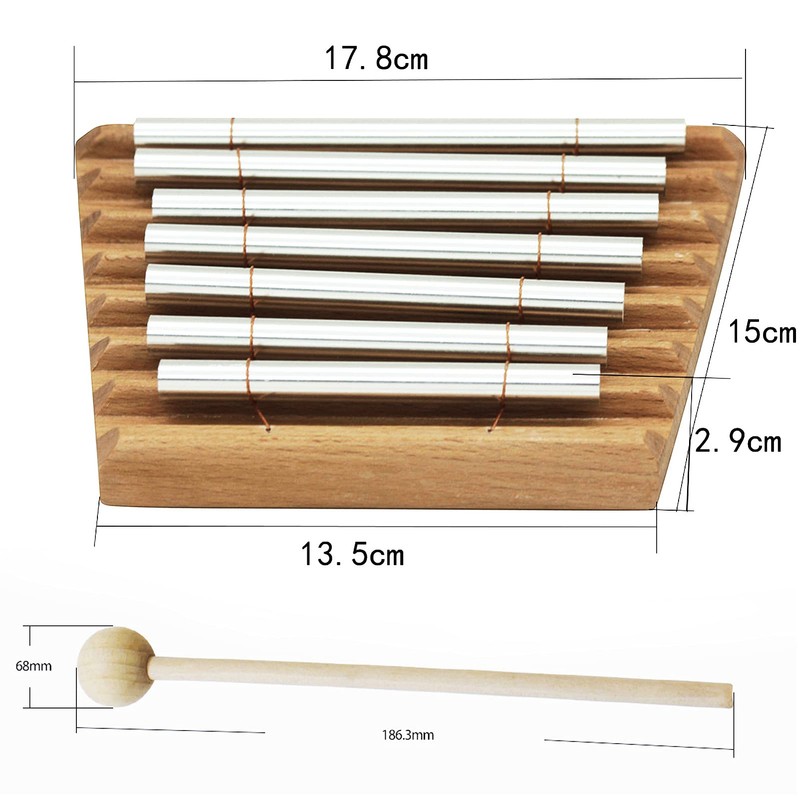 Energy Chime 7 Tone Handbell Percussion Instrument with Mallet for