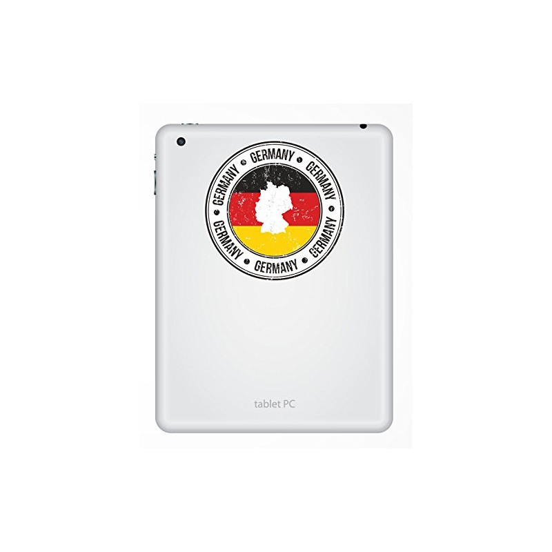 DestinationVinyl 2 x Germany German Flag Map Sticker, 10cm x