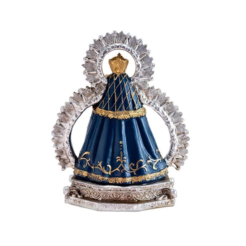 DRW Hand Painted Virgin of the Head Blue Resin 13cm