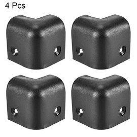 sourcing map Pack of 4 Speaker Corner Protectors Cabinets Edge Stackable Protection Wrap Angle Housing 1.14 Inch