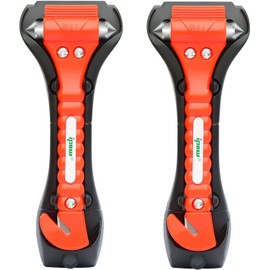ipow [2 Pack] Car Emergency Escape Window Break Hammer Safety Seat Belt Cutter Tool (Big)