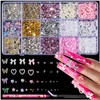 10000pcs 3D Nail Charms and Gems: Includes Bow Heart Butterfly